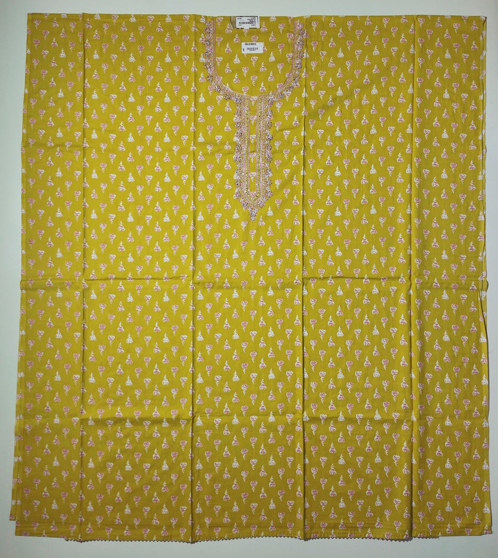 Graceful Blossom Unstitched Suit in Sunlit Mustard
