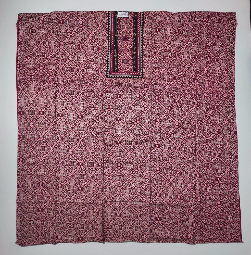 Vibrant Festive Flair: Unstitched Ethnic Suit for Celebrations",