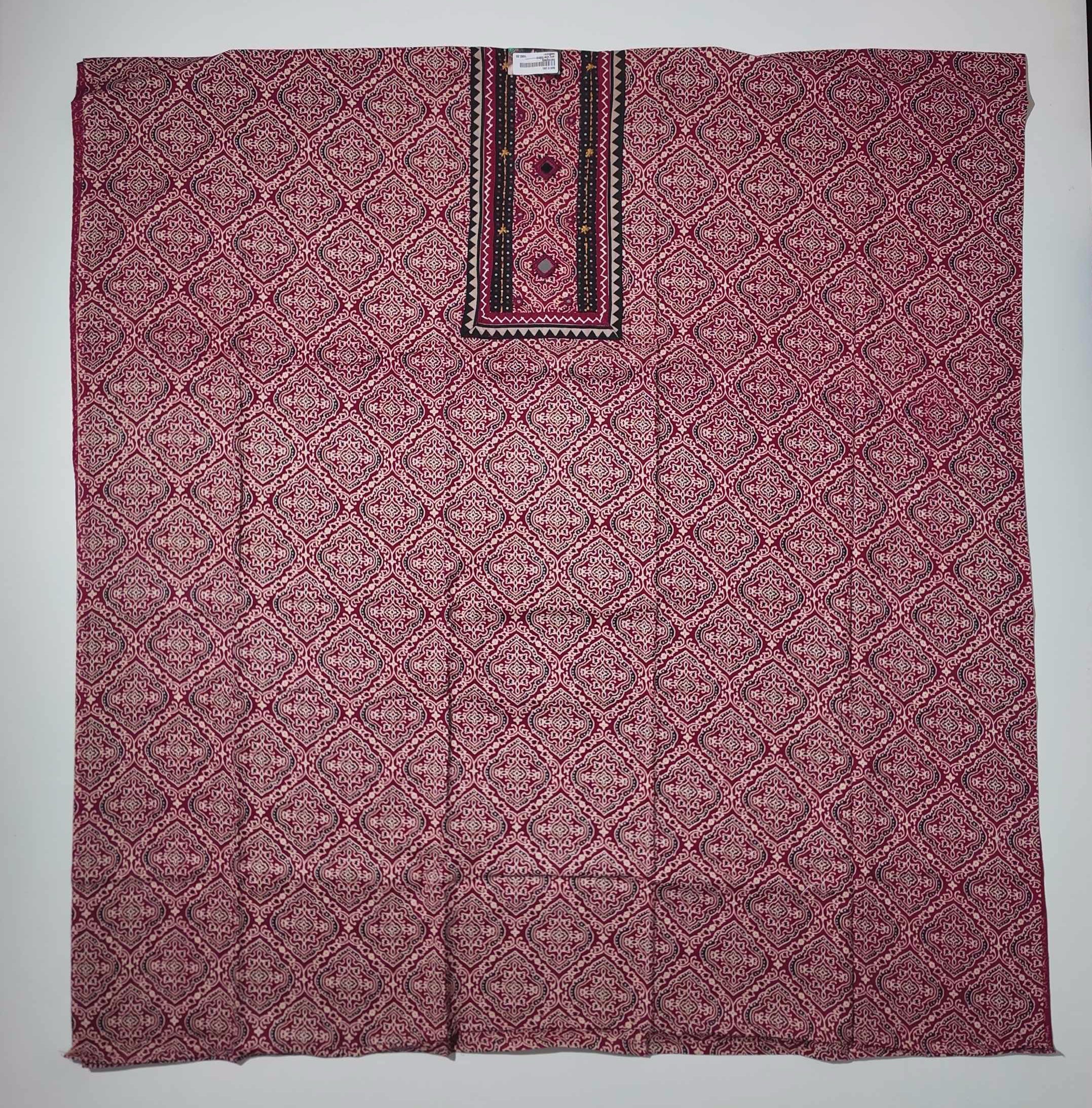 Vibrant Festive Flair: Unstitched Ethnic Suit for Celebrations",