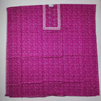 Vibrant Fuchsia Unstitched Suit with Intricate Embroidery