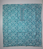 Timeless Azure Delight: Handcrafted Unstitched Perfection