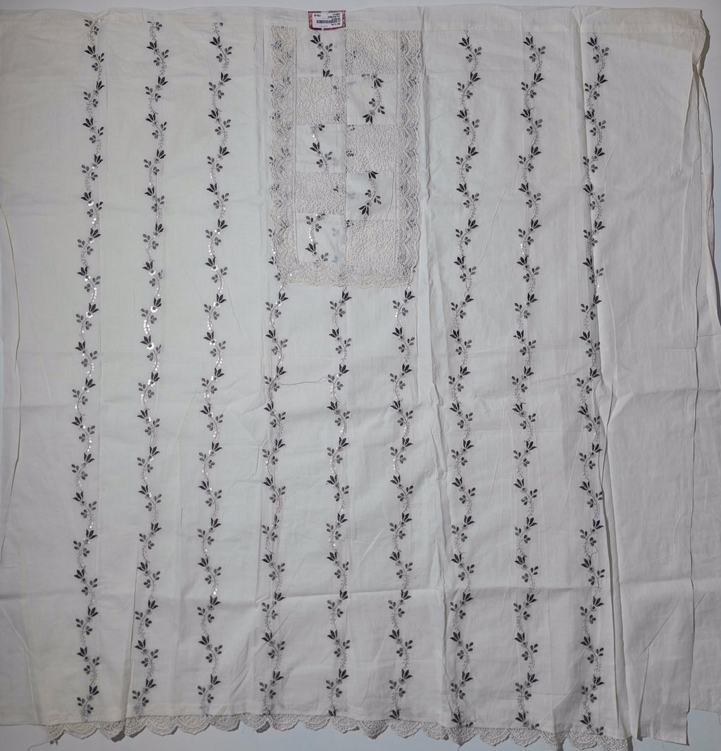 Timeless Handcrafted Unstitched Suit with Intricate Embroidery