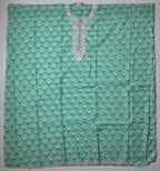 Aqua Blossom Embroidered Unstitched Suit - Perfect for Festive Flair