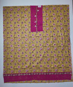 Vibrant Fuchsia and Sunshine Unstitched Suit with Exquisite Embroidery