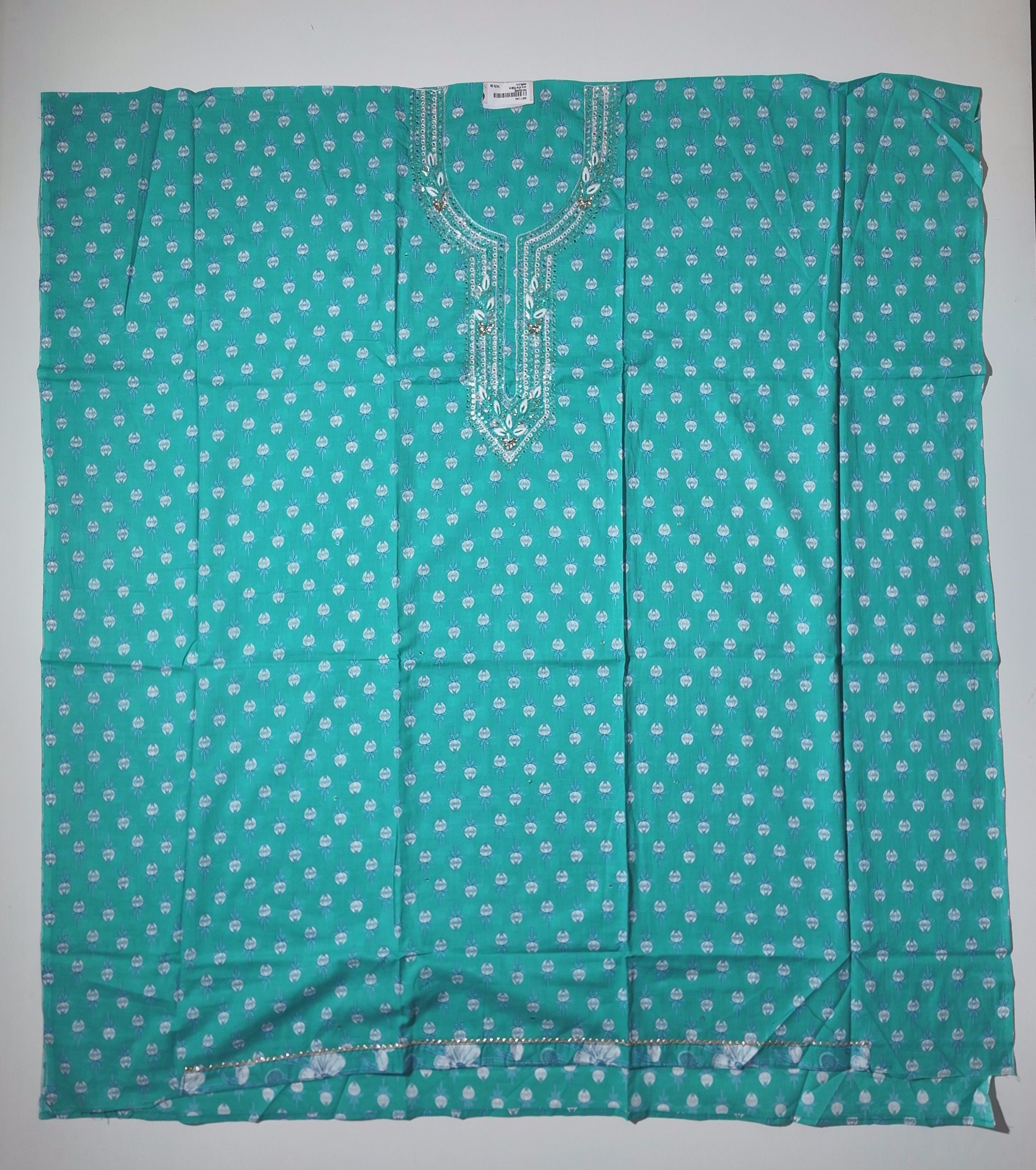 Oceanic Bliss Unstitched Suit: Perfect for Festive Gatherings",