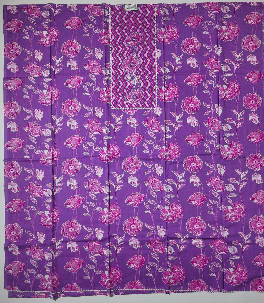 Vibrant Chevron & Floral Bliss Unstitched Suit