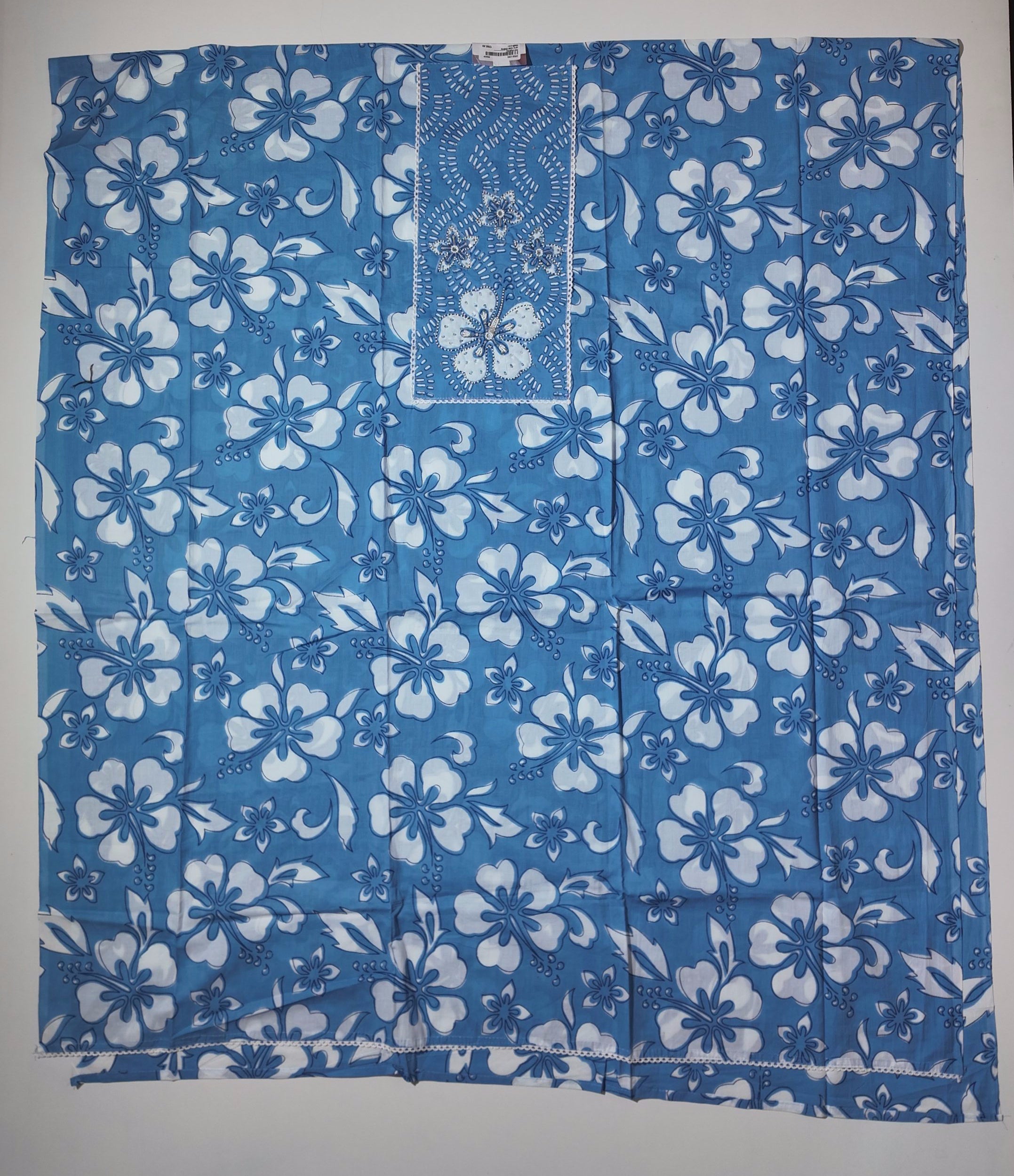 Vibrant Azure Blossom Unstitched Suit: A Canvas of Comfort