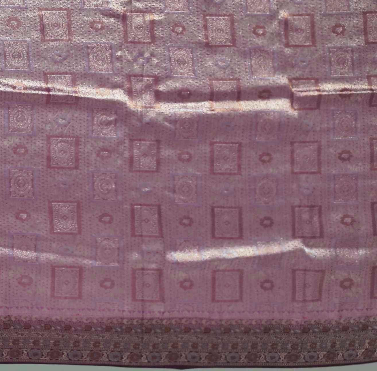 Radiant Maroon Tapestry Saree with Intricate Patterns",