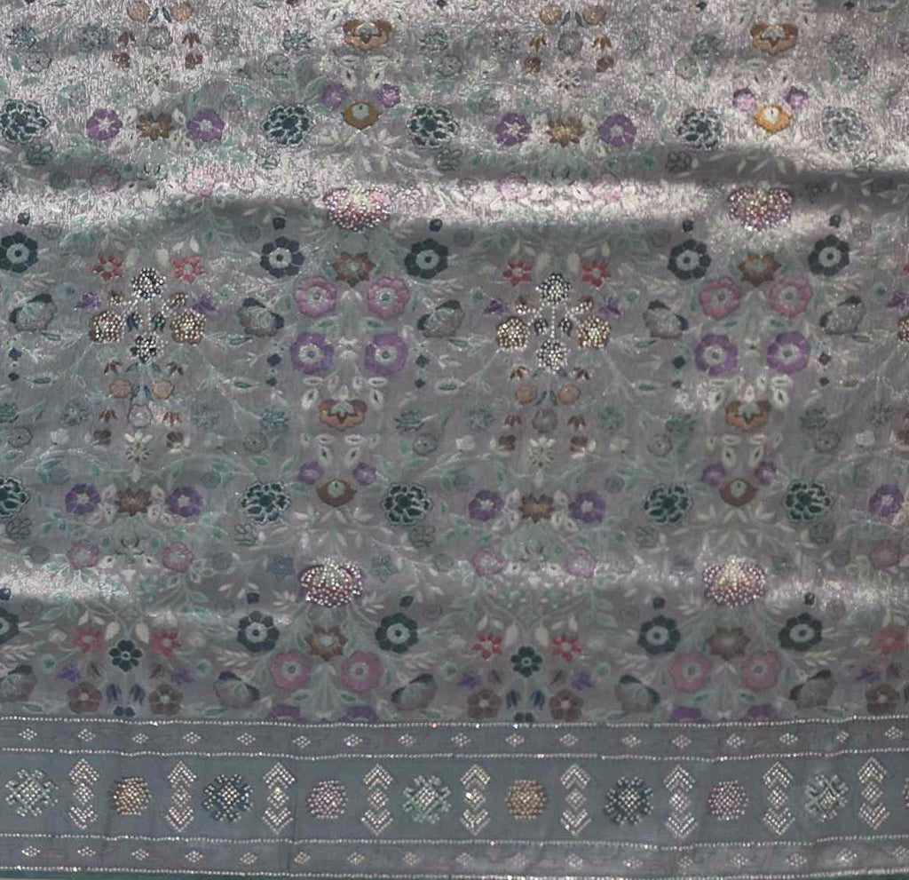 Opulent Celestial Weave: Intricately Embellished Saree",