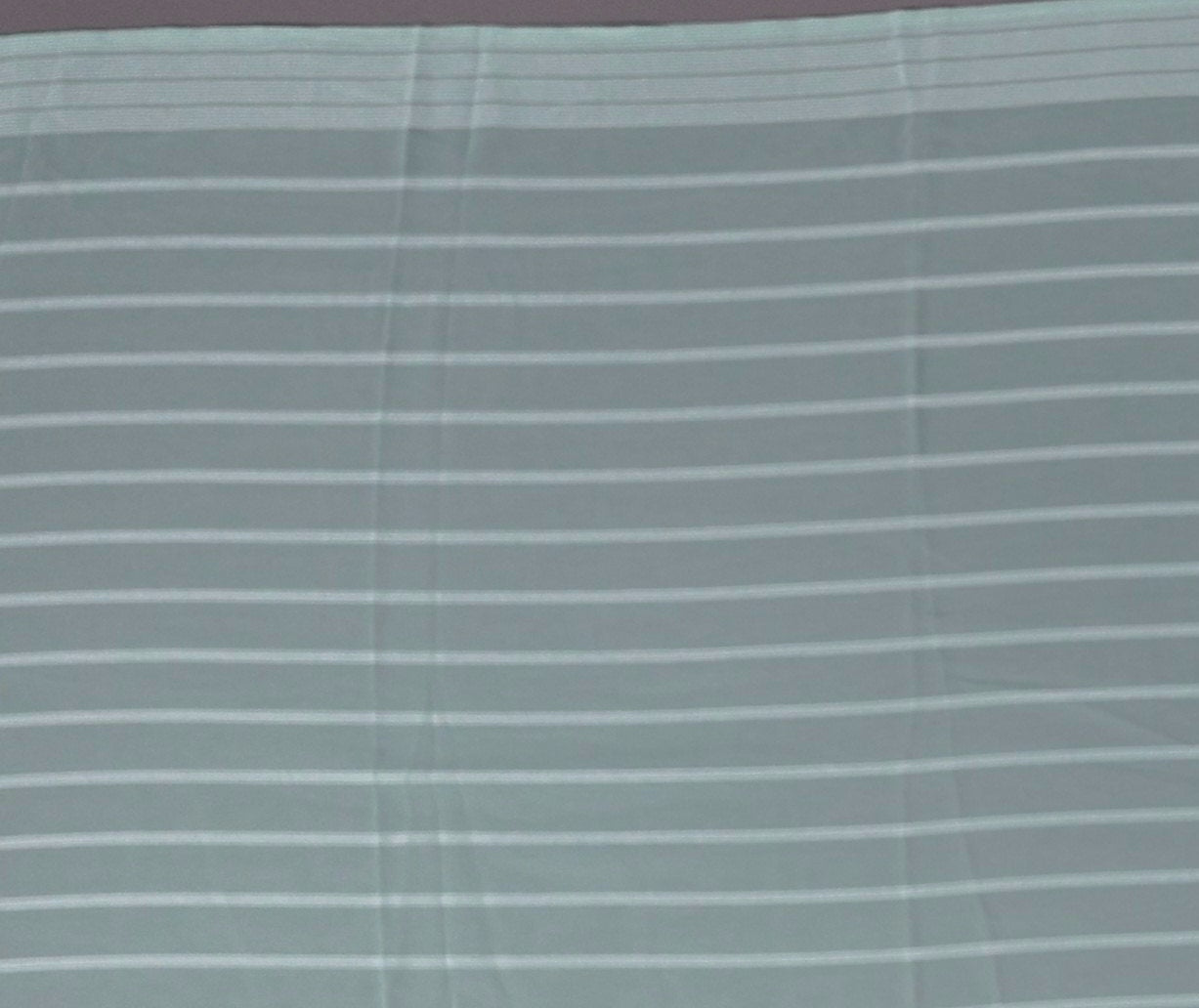 Aqua Luster: Luxe Striped Shimmer Saree",