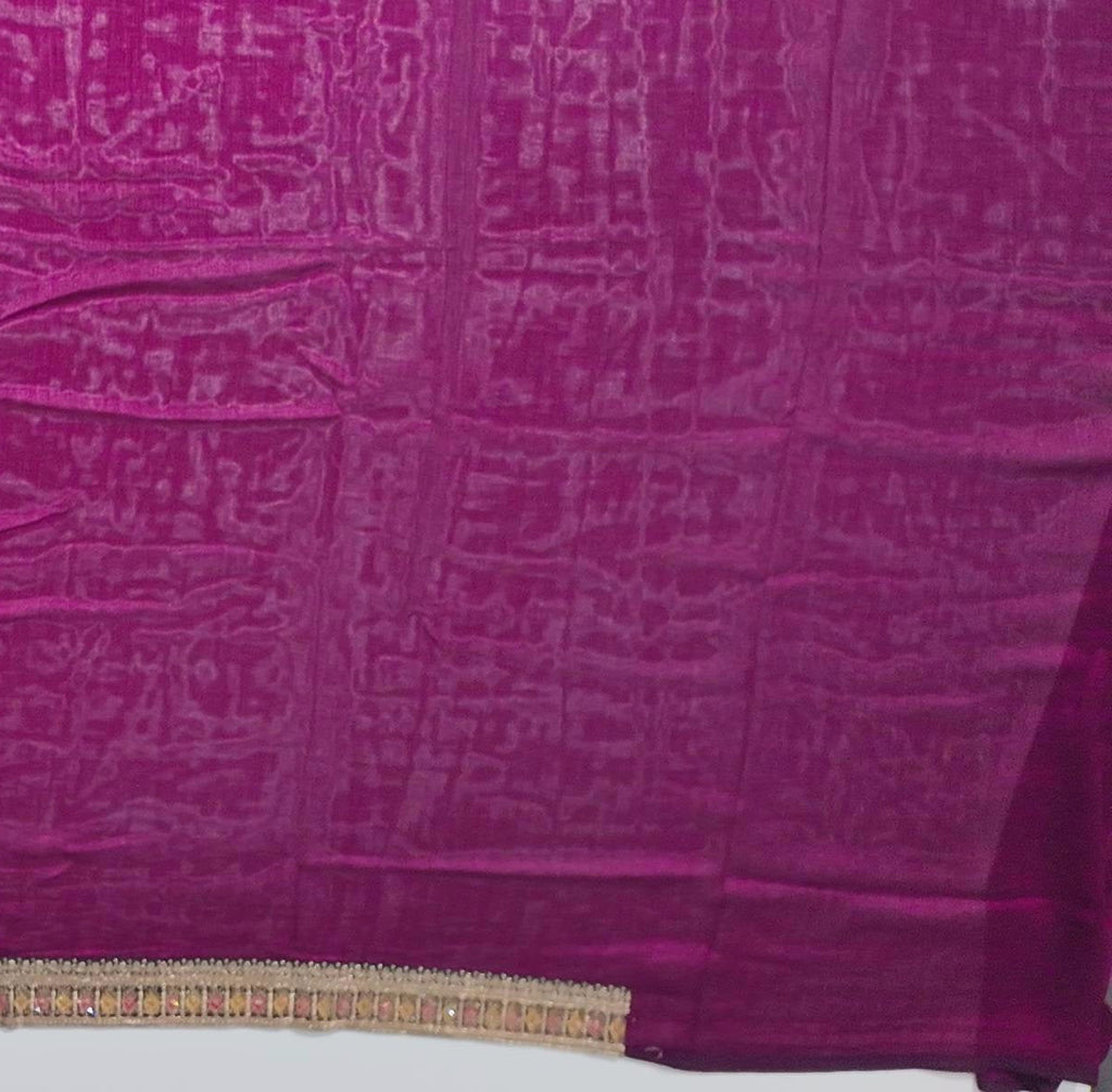 Regal Maroon Saree with Ornate Embroidered Border",