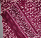 Majestic Magenta Unstitched Suit: Timeless Floral Glamour