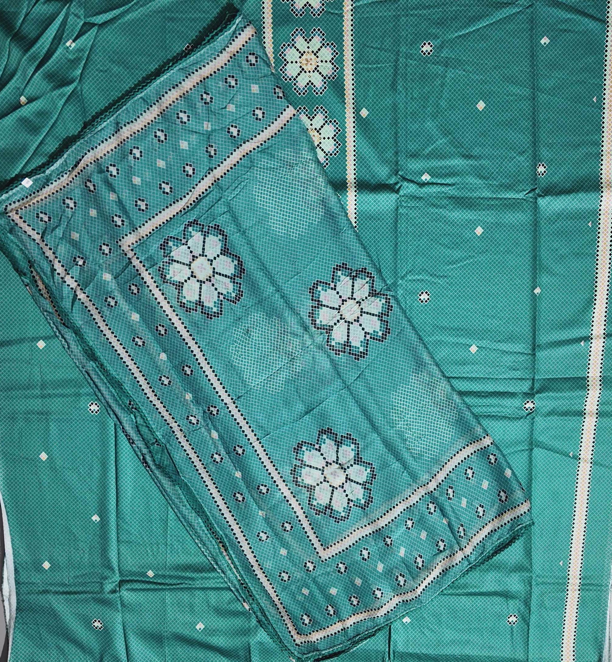 Turquoise Dream: Unstitched Ethnic Artistry Ensemble",