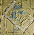 Chic Sage & Sky Unstitched Suit with Leafy Elegance