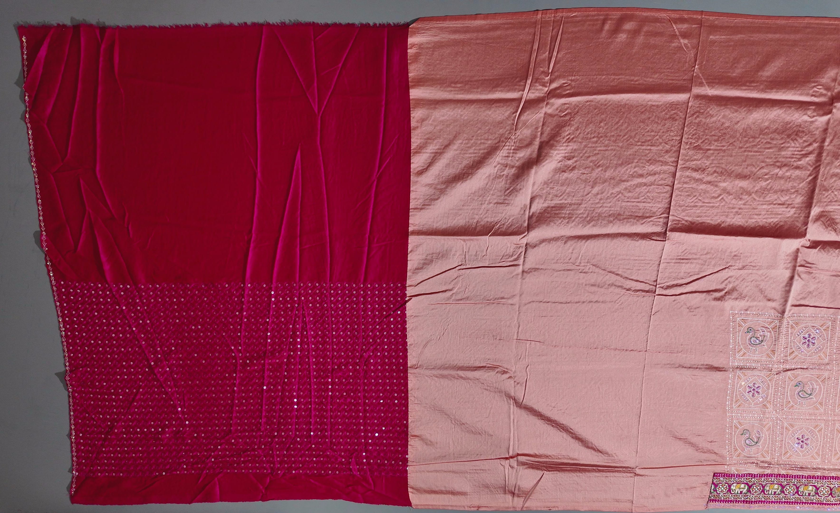 Vibrant Bohemian Canvas: Artisan Crafted Unstitched Suit",