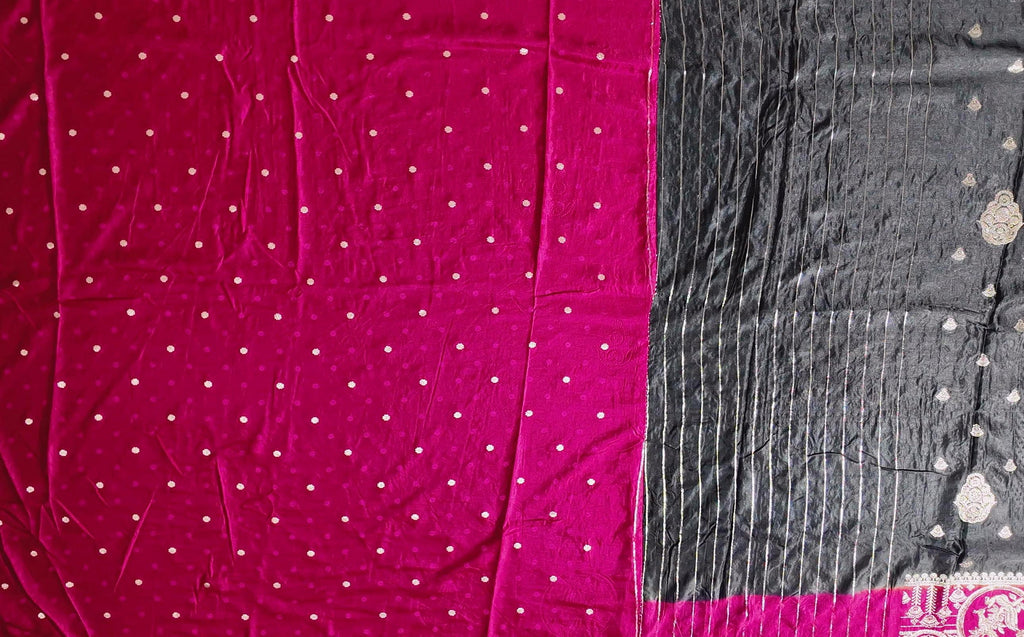 Opulent Maroon Tapestry Unstitched Suit with Gold Embroidery",