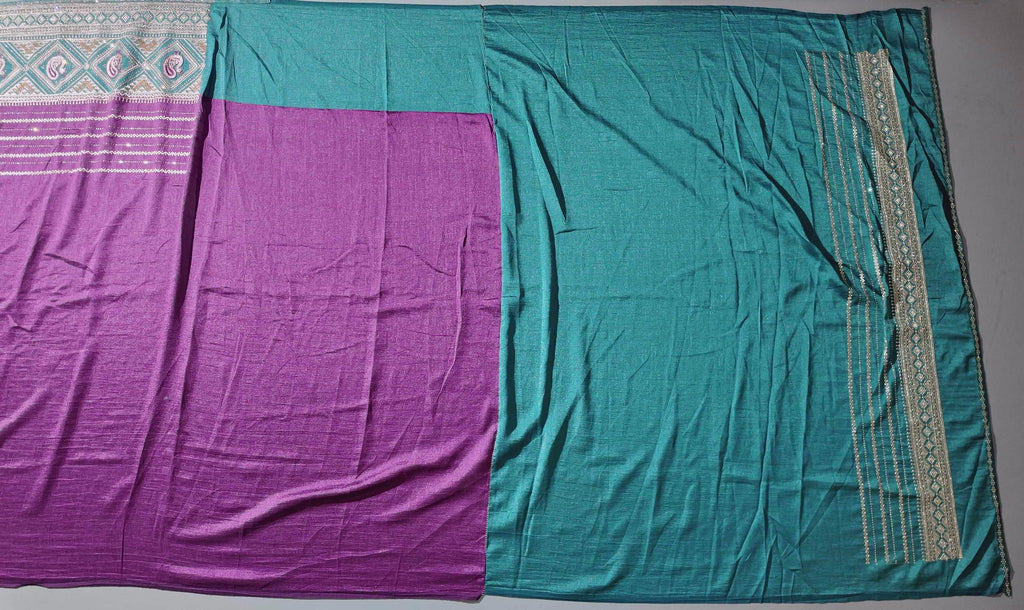 Exquisite Peacock Tapestry Unstitched Suit - Regal Heritage Collection",