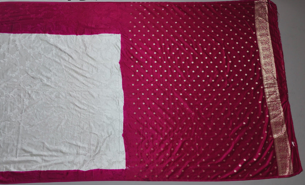 Regal Maroon and Gold Unstitched Suit for Festive Glamour",