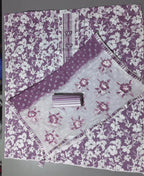 Vibrant Lavender Floral Unstitched Suit Set – Pure Comfort