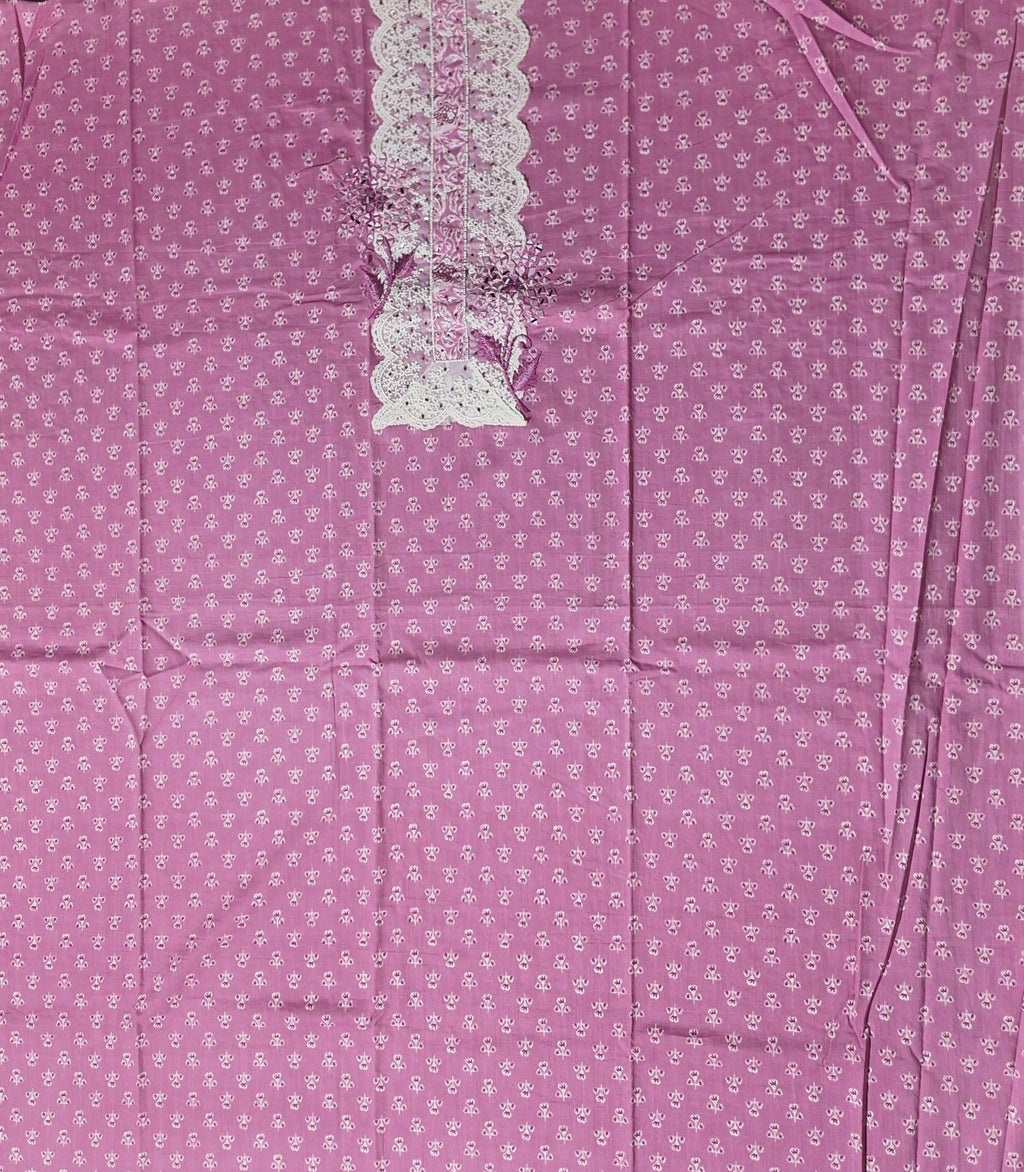 Lavender Bloom Unstitched Suit – Perfect for Festive Elegance",