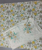 Botanical Bliss: Unstitched Suit for Chic Comfort