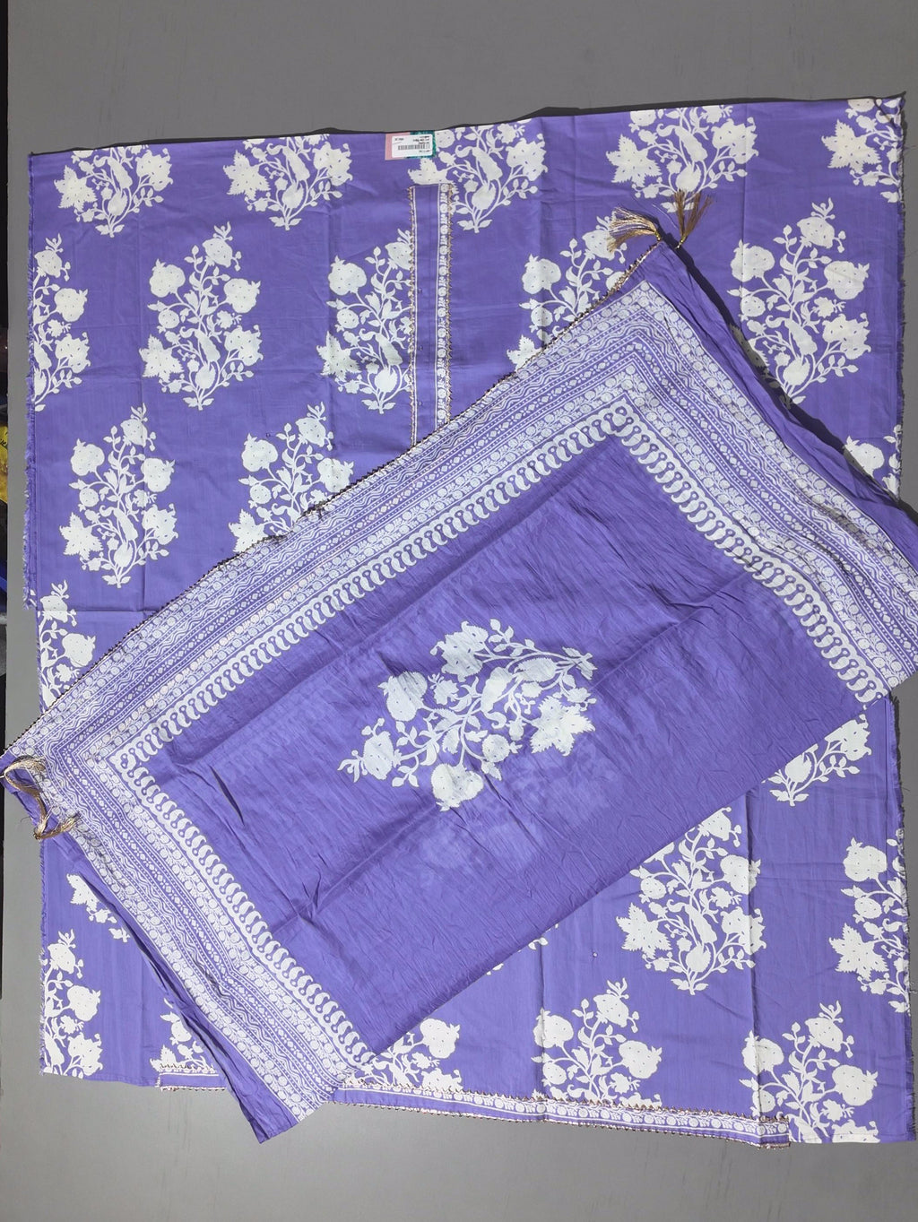 Lilac Blooms Unstitched Suit: Effortless Charm