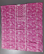 Charmingly Chic: Fuchsia & White Embroidered Unstitched Suit