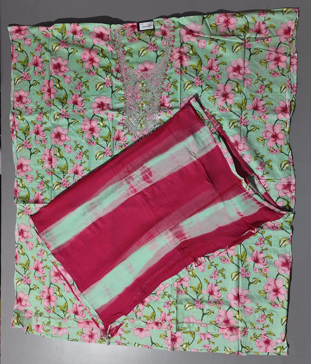 Floral Paradise Unstitched Suit - Refreshing Spring Greens