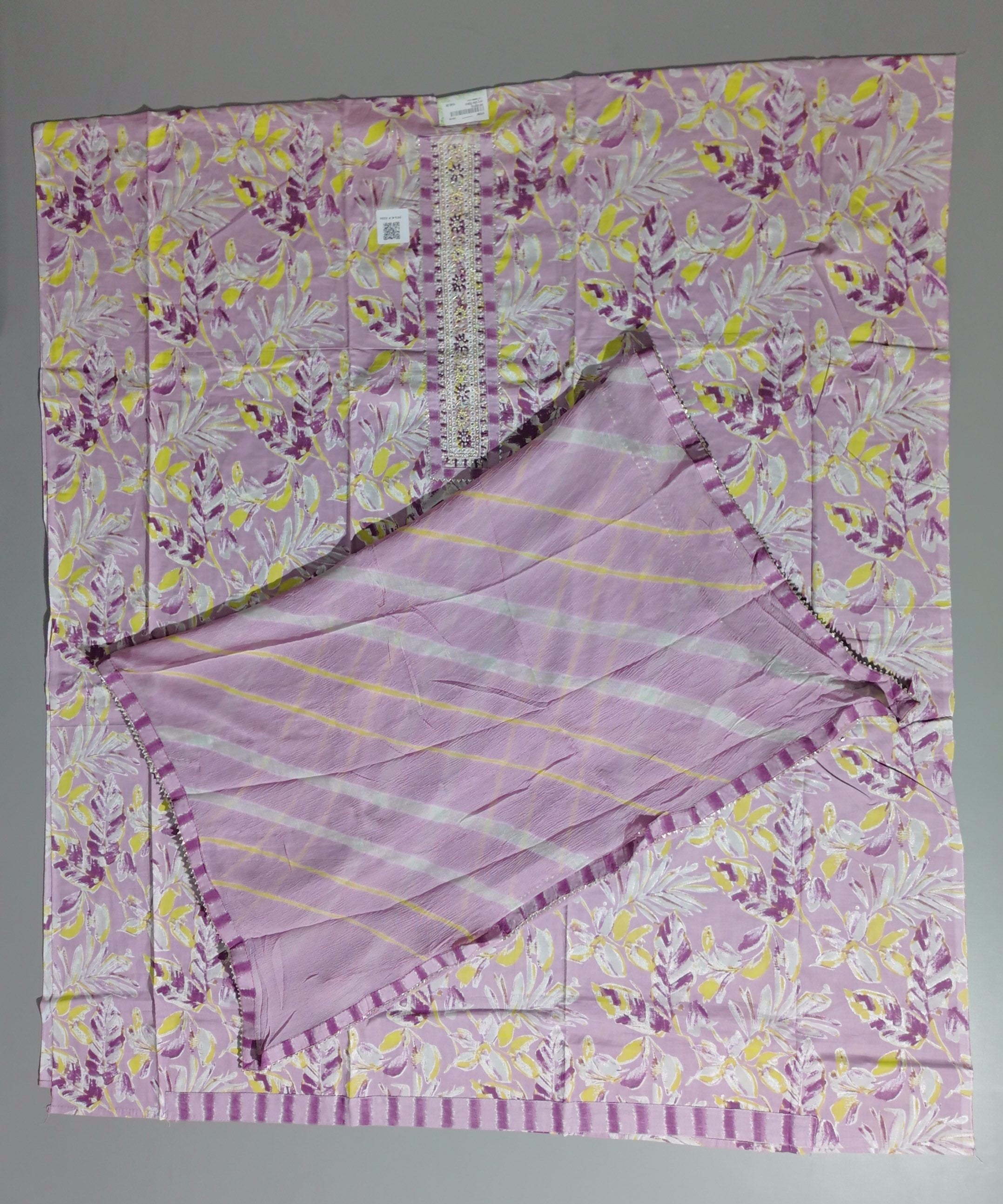 Lilac Blossom Unstitched Suit with Intricate Embroidery