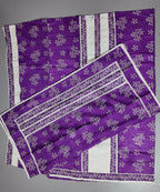 Majestic Violet & Ivory Unstitched Suit with Delicate Embroidery