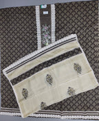 Enchanted Garden Unstitched Suit with Delicate Lace