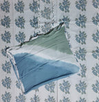 Blossom in Blue: Serene Floral Unstitched Suit