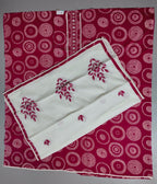 Crimson Whirl: Artistic Unstitched Suit for Celebrations