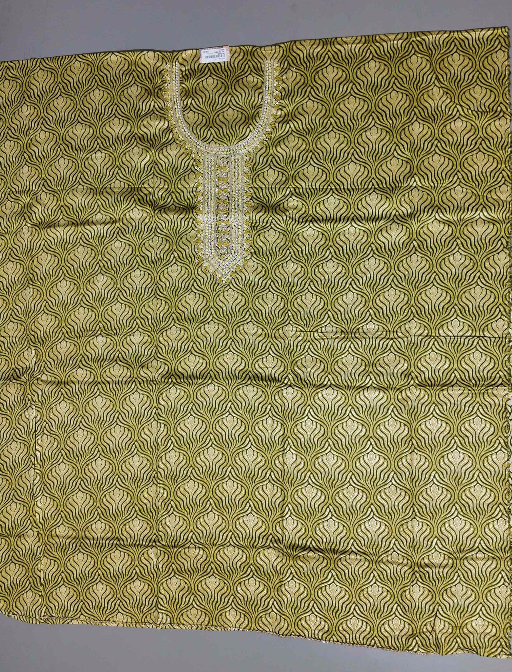 Luxe Radiance Unstitched Suit with Opulent Gold Pattern