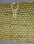 Luxe Radiance Unstitched Suit with Opulent Gold Pattern