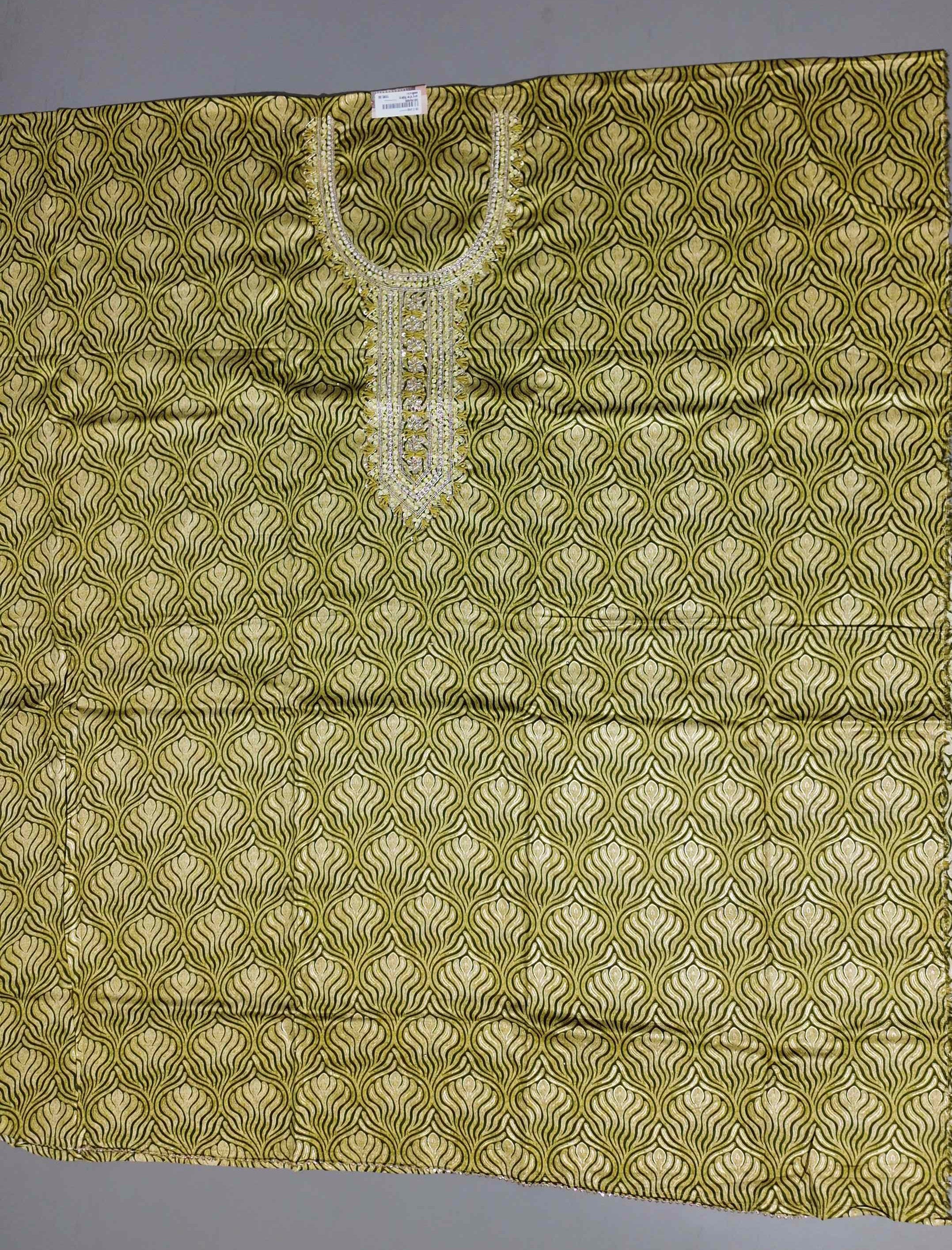 Luxe Radiance Unstitched Suit with Opulent Gold Pattern