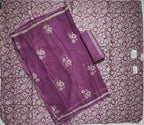 Artisan Crafted Floral Unstitched Suit in Rich Maroon