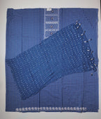 Charming Azure Unstitched Suit with Intricate Patterns