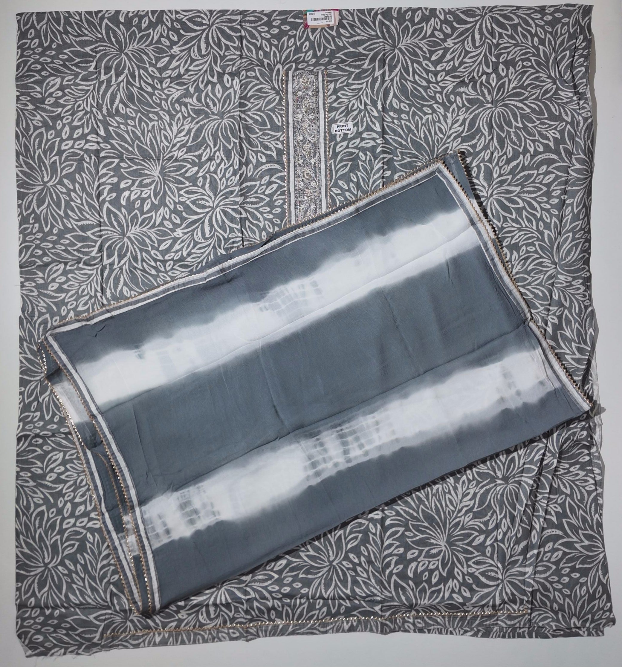 Mystical Vines Unstitched Suit – Embroidered Charcoal Elegance