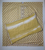 Golden Blossom: Artisan Crafted Unstitched Suit Fabric