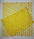 Vibrant Floral Yellow Unstitched Suit with Artistic Embroidery