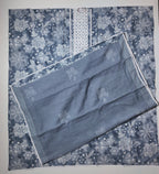 Artisan's Blue Serenade: Handcrafted Unstitched Suit