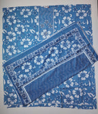 Vibrant Azure Blossom Unstitched Suit: A Canvas of Comfort