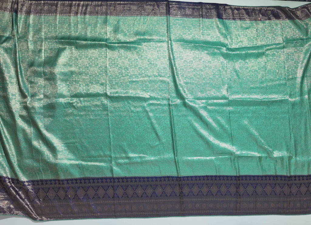 Regal Tapestry: Handwoven Mythical Art Silk Saree",