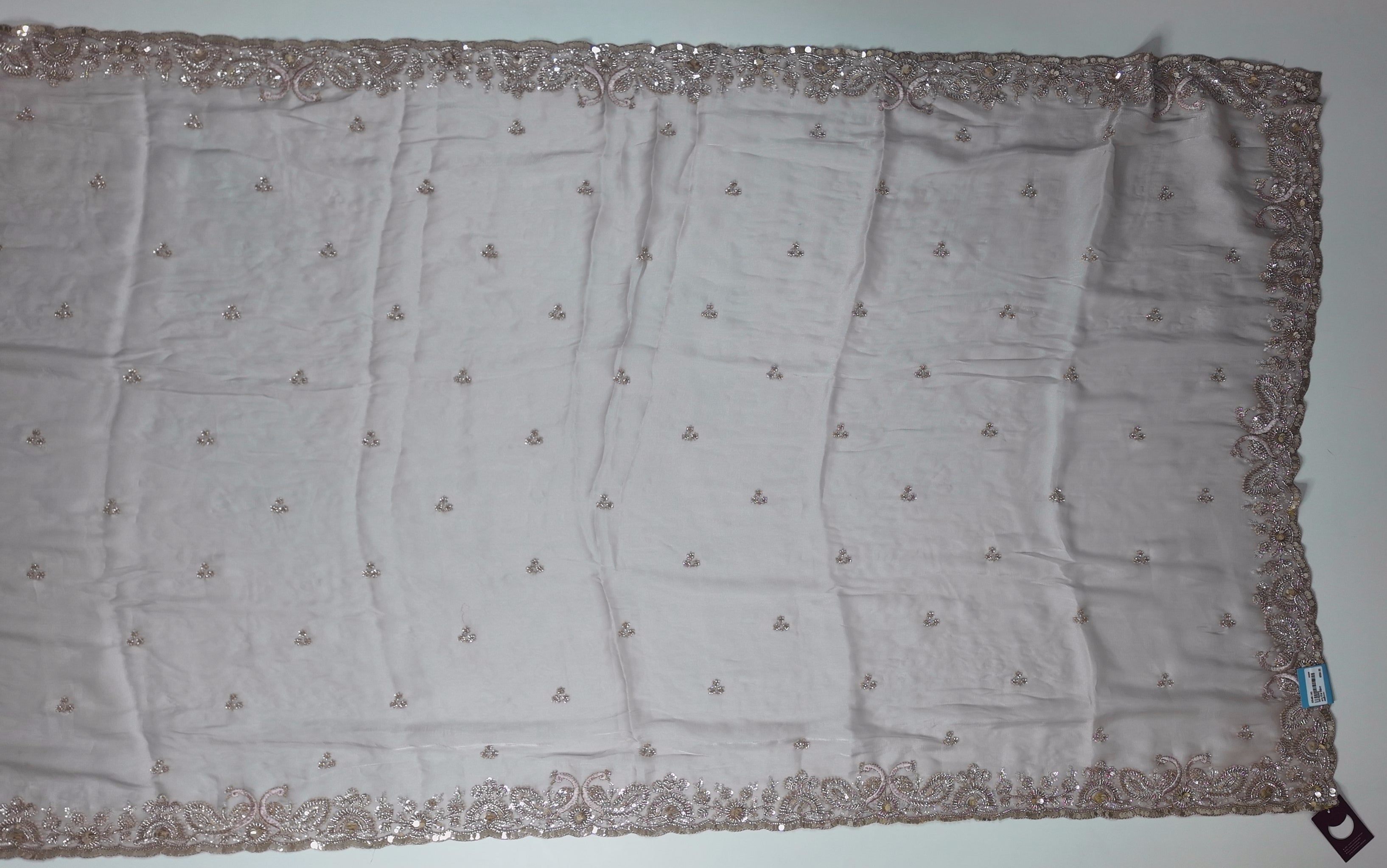 Graceful Evening Sparkle: Embroidered Designer Saree",