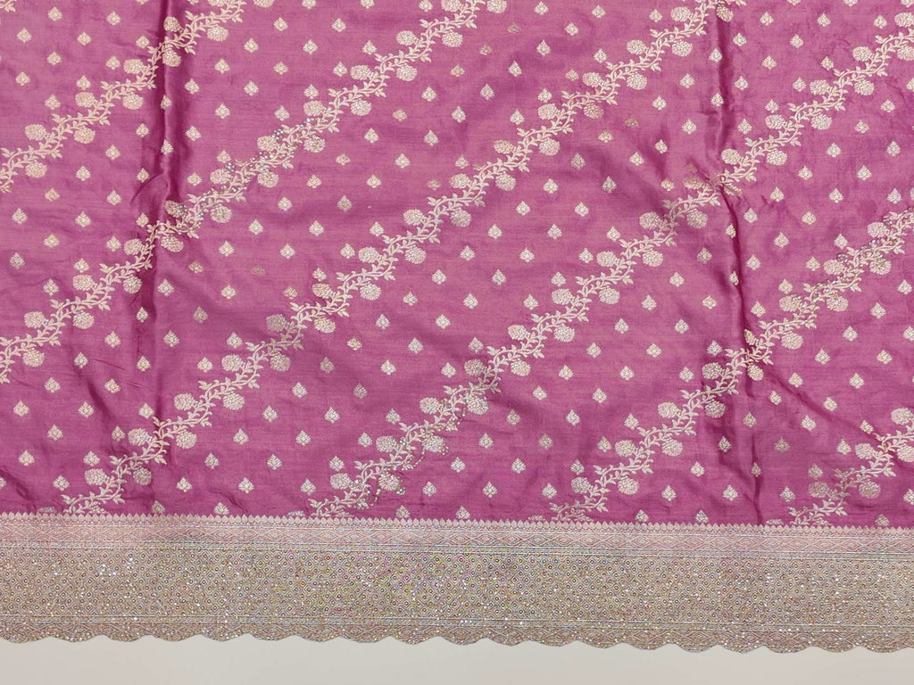 Regal Magenta and Gold Festive Banarasi Saree",