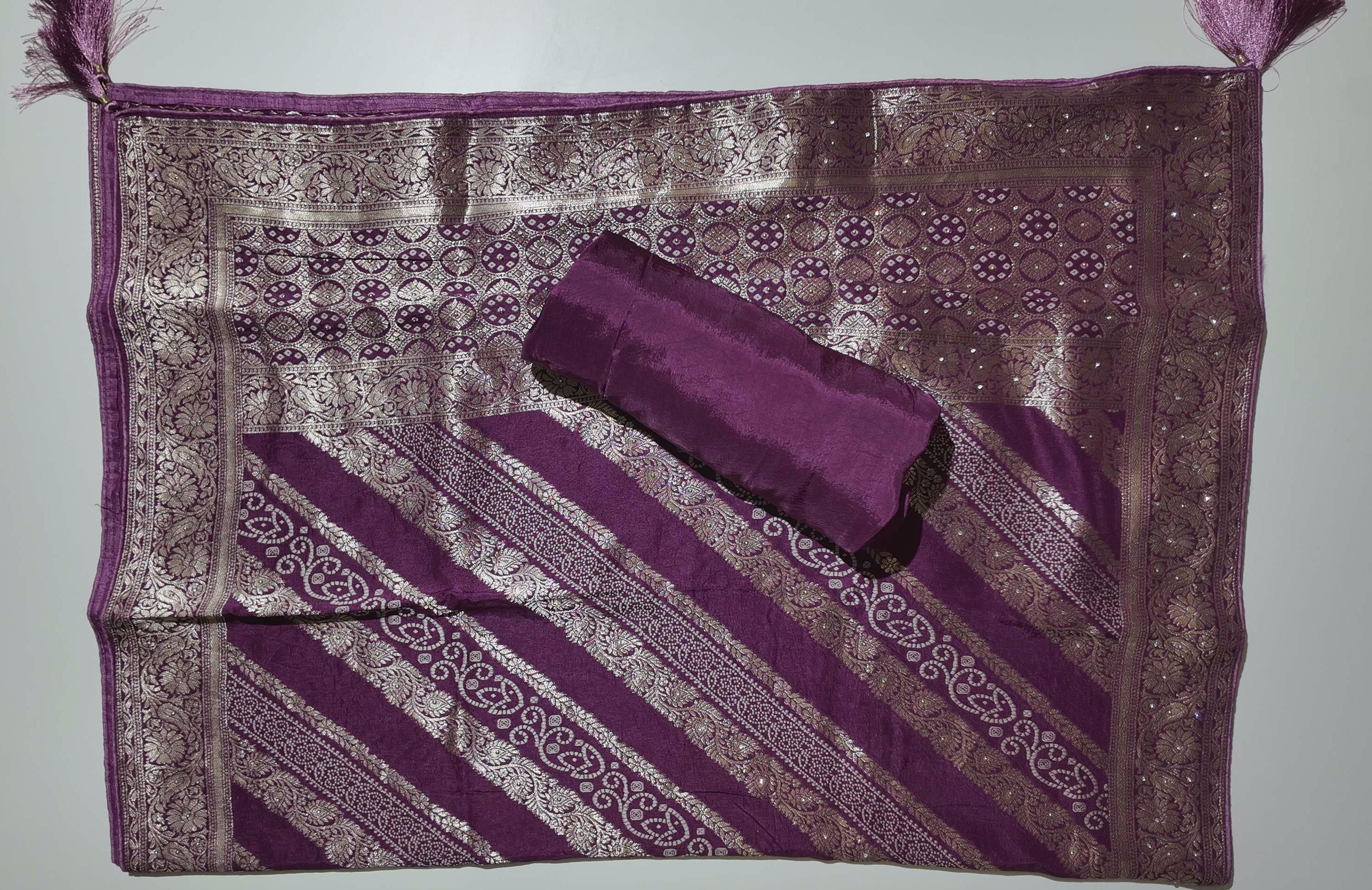 Regal Velvet Glam: Luxurious Unstitched Suit with Gold Embellishments",