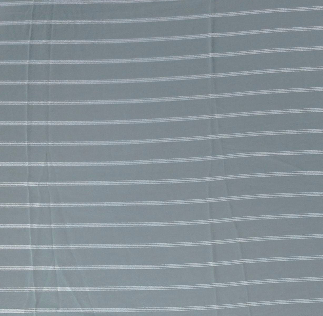 Aqua Luster: Luxe Striped Shimmer Saree",