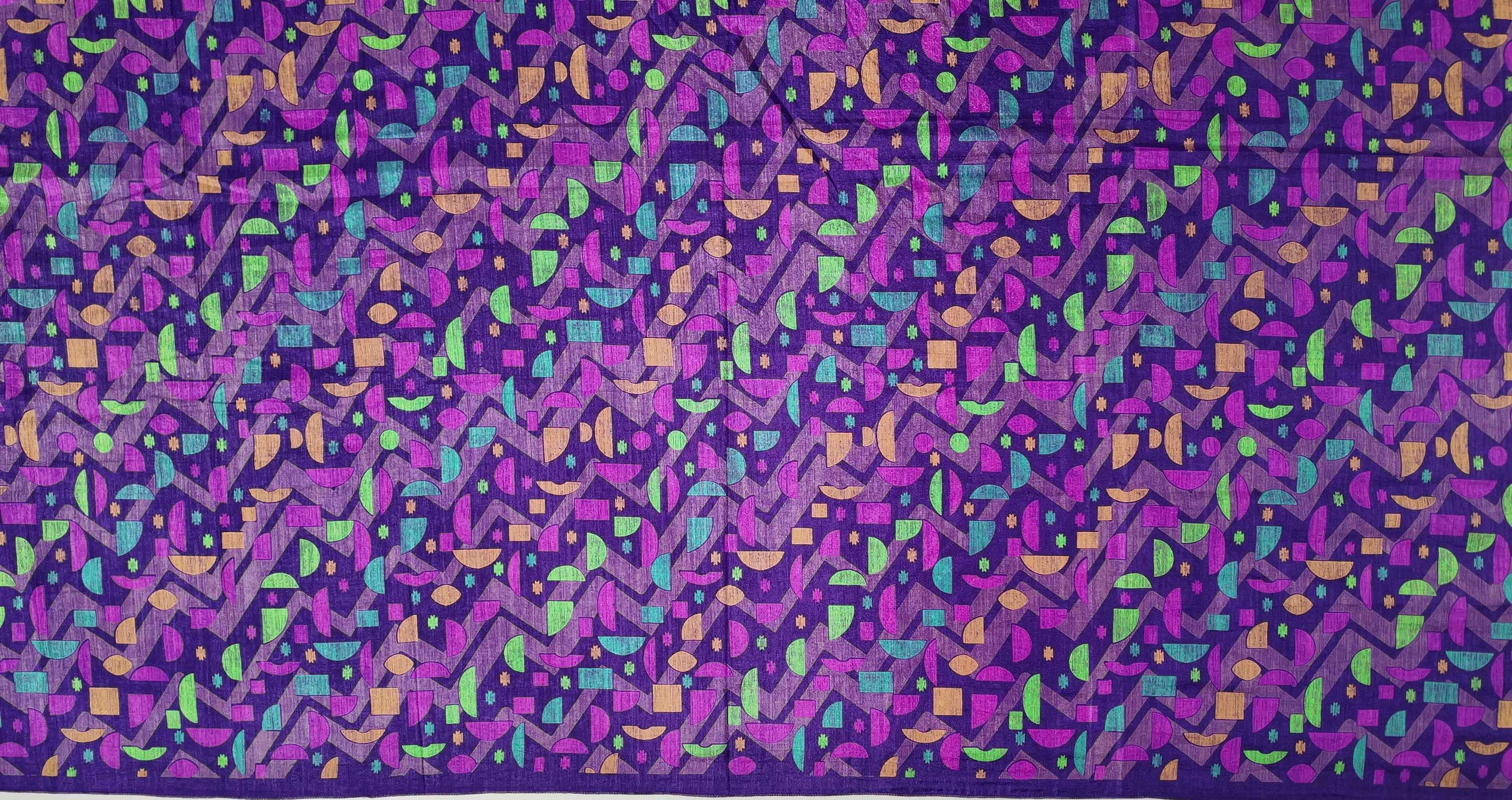 Vivid Geometric Charm: Vibrant Saree for All Occasions",