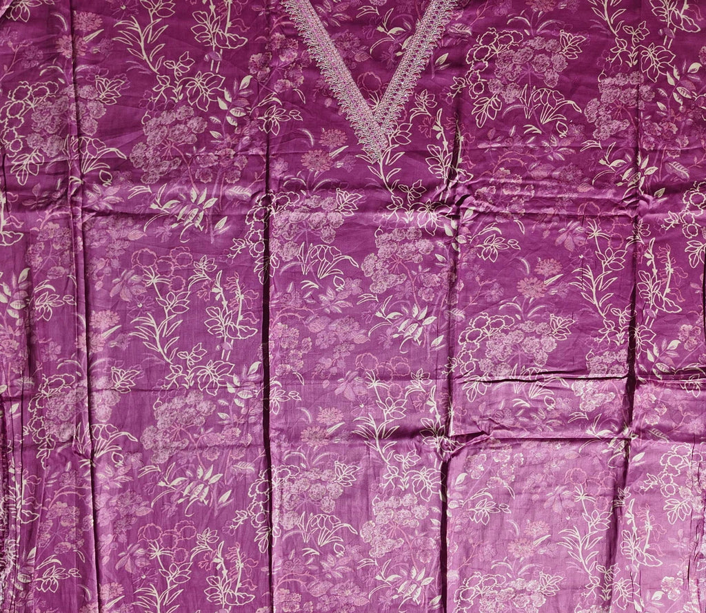 Floral Symphony: Unstitched Fuchsia Charm Suit